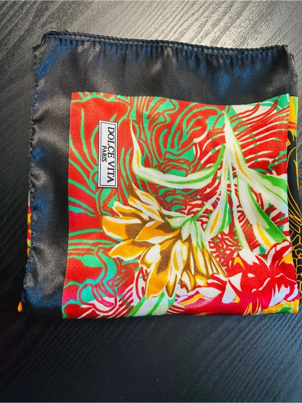 Dolce Vita Paris Floral Square Scarf Tropical Botanical